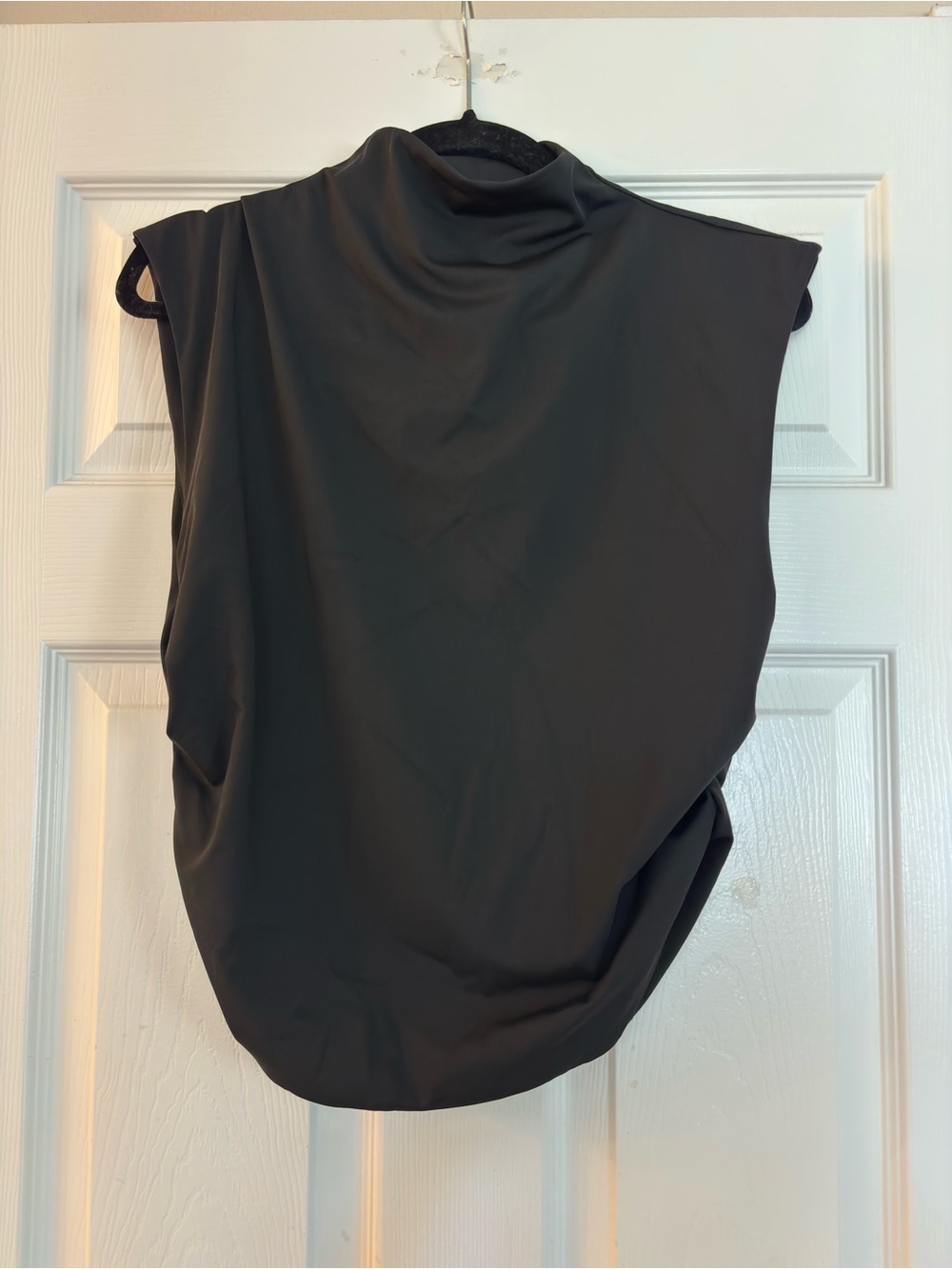 Sleeveless Mock Neck Women’s Top - Black